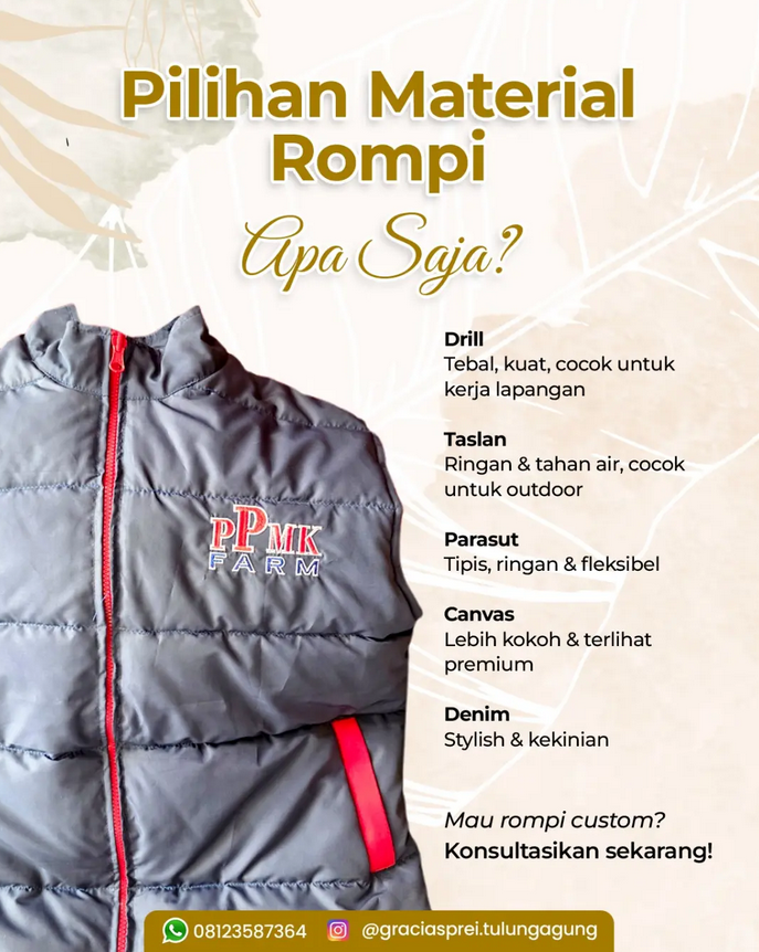 <p>Bikin rompi itu nggak cuma soal gaya, tapi soal